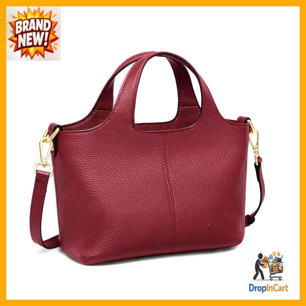 Small Leather Crossbody Satchel With Top Handle Elegant Minimal Chic